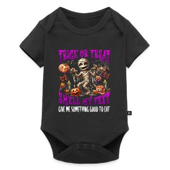 Halloween TRICK OR TREAT DONNEZ-MOI QUELQUE CHOSE DE BIEN - Body à manches courtes Premium Bébé - noir - Devant