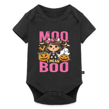 Halloween Costume MOO BOO Halloween Kids - Baby Premium short-sleeve bodysuit - black - Front