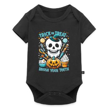 Halloween Costume Kids TRICK OR TREAT BRUSH YOUR - Baby Premium short-sleeve bodysuit - black - Front