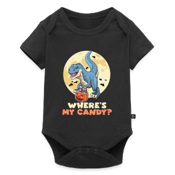 Joyeux Halloween OÙ SONT MES BONBONS ? Drôles d’enfants - Body à manches courtes Premium Bébé - noir - Devant