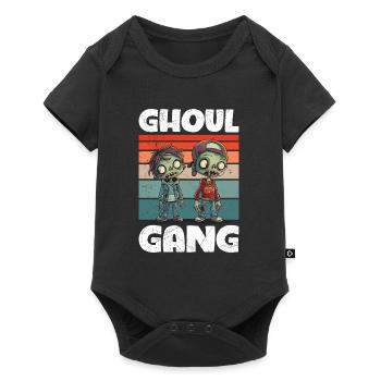 Halloween Kostüm Kinder GHOUL GANG Gruseliges - Baby Premium Kurzarmbody - Schwarz - Vorne
