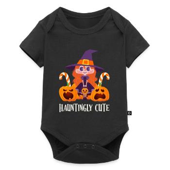 Halloween Party HAUNTINGLY CUTE Funny Girl - Baby Premium short-sleeve bodysuit - black - Front