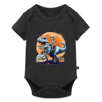 Halloween Costume Kids SKELET ON DINOSAUR - Baby Premium short-sleeve bodysuit - black - Front