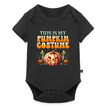 Halloween C’EST MON COSTUME DE CITROUILLE Enfants - Body à manches courtes Premium Bébé - noir - Devant