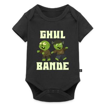 Halloween Kostüm Kinder GHUL BANDE Lustiges - Baby Premium Kurzarmbody - Schwarz - Vorne