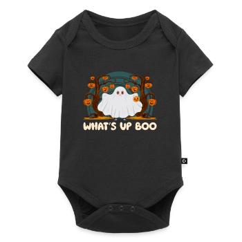 Halloween WHAT'S UP BOO Funny Halloween Party - Baby Premium short-sleeve bodysuit - black - Front