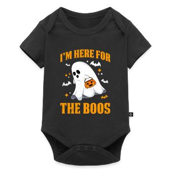Halloween Party I'M HERE FOR THE BOOS Funny - Baby Premium short-sleeve bodysuit - black - Front