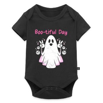 Halloween BOO-tiful DAY Drôle Fille Heureux - Body à manches courtes Premium Bébé - noir - Devant