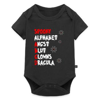 Halloween SPOOKY ALPHABET FEAR BLOOD CLOWNS - Baby Premium short-sleeve bodysuit - black - Front