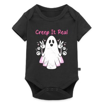 Halloween Costume Kids CREEP IT REAL Funny - Baby Premium short-sleeve bodysuit - black - Front
