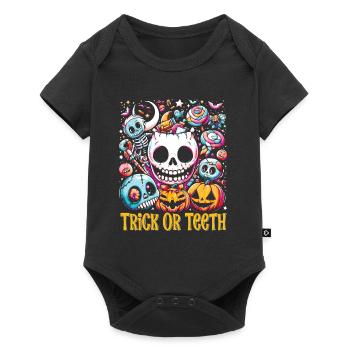 Halloween Costume Kids TRICK OR TEETH Funny - Baby Premium short-sleeve bodysuit - black - Front