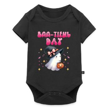Halloween Fille BOO-TIFUL DAY Drôle de fille - Body à manches courtes Premium Bébé - noir - Devant