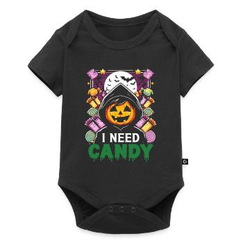 Halloween Kids I NEED CANDY Halloween Costume - Body à manches courtes Premium Bébé - noir - Devant