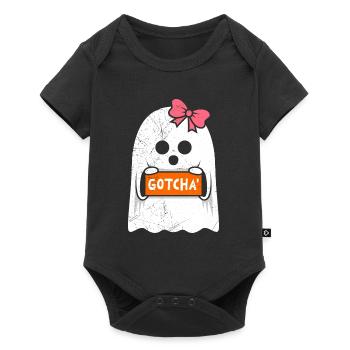 Costume d’Halloween Enfants CAUGHT Funny - Body à manches courtes Premium Bébé - noir - Devant