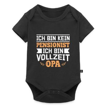 Pension BIN KEIN PENSIONIST BIN VOLLZEIT OPA - Baby Premium Kurzarmbody - Schwarz - Vorne