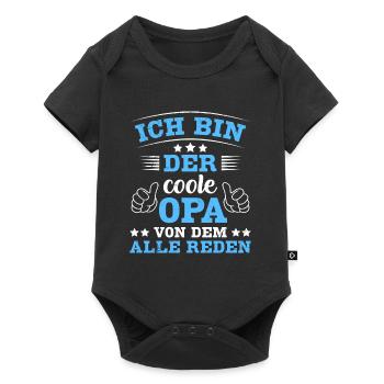 Opi ICH BIN DER COOLE OPA VON DEM ALLE REDEN - Baby Premium Kurzarmbody - Schwarz - Vorne