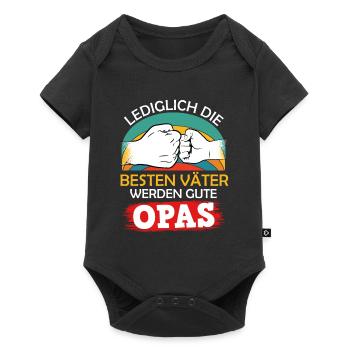 Opi LEDIGLICH DIE BESTEN VÄTER WERDEN GUTE - Baby Premium Kurzarmbody - Schwarz - Vorne