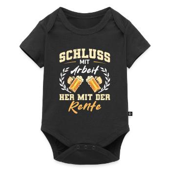 Rentner SCHLUSS MIT ARBEIT HER MIT DER RENTE - Baby Premium Kurzarmbody - Schwarz - Vorne