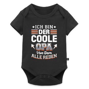 Opi ICH BIN DER COOLE OPA VON DEM ALLE REDEN - Baby Premium Kurzarmbody - Schwarz - Vorne