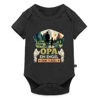 OPA EIN ENGEL OHNE FLÜGEL Großvater Opi - Baby Premium Kurzarmbody - Schwarz - Vorne