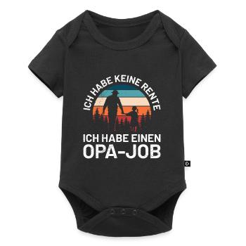 Opi ICH HABE KEINE RENTE HABE EINEN OPA-JOB Lustig - Baby Premium Kurzarmbody - Schwarz - Vorne