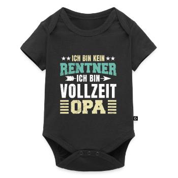 Ruhestand BIN KEIN RENTNER BIN VOLLZEIT OPA Lustig - Baby Premium Kurzarmbody - Schwarz - Vorne