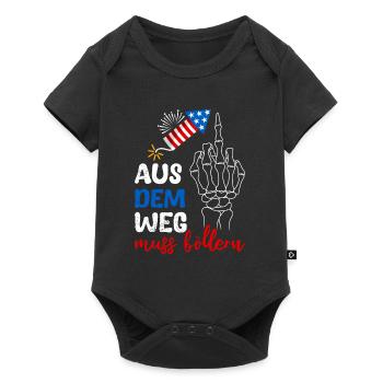 Feuerwerk AUS DEM WEG MUSS BÖLLERN Lustiges - Baby Premium Kurzarmbody - Schwarz - Vorne