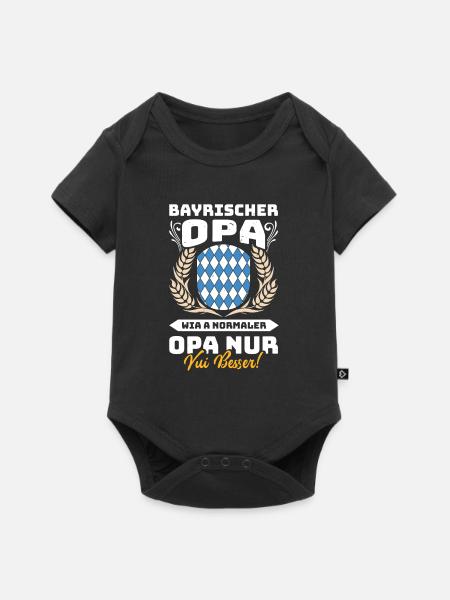 BAYERISCHER OPA WIA A NORMALER OPA NUR BESSER - Baby Premium Kurzarmbody - Schwarz