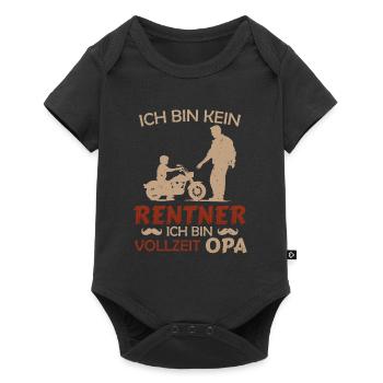 Rente BIN KEIN RENTNER BIN VOLLZEIT OPA - Baby Premium Kurzarmbody - Schwarz - Vorne