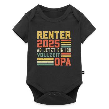 RENTNER 2025 AB JETZT BIN ICH VOLLZEIT OPA Lustig - Baby Premium Kurzarmbody - Schwarz - Vorne