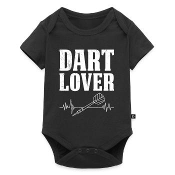 Dart Spieler DART LOVER Lustiges Darts Fan - Baby Premium Kurzarmbody - Schwarz - Vorne