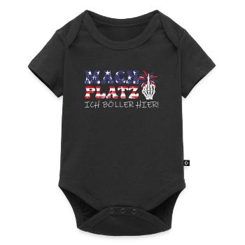 Feuerwerk MACH PLATZ ICH BÖLLER HIER! Lustiges - Baby Premium Kurzarmbody - Schwarz - Vorne