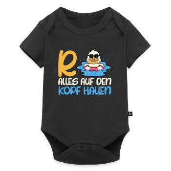 R ENTE ALLES AUF DEN KOPF HAUEN Ruhestand - Baby Premium Kurzarmbody - Schwarz - Vorne