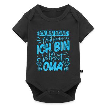 Großmutter BIN KEINE RENTNERIN BIN VOLLZEIT OMA - Baby Premium Kurzarmbody - Schwarz - Vorne