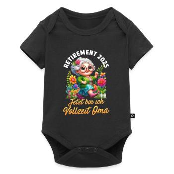 RUHESTAND 2025 BIN JETZT VOLLZEIT OMA Lustiges - Baby Premium Kurzarmbody - Schwarz - Vorne