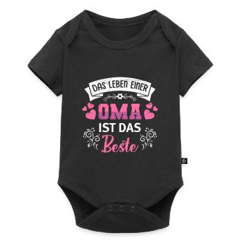Rentnerin DAS LEBEN EINER OMA IST DAS BESTE - Baby Premium Kurzarmbody - Schwarz - Vorne