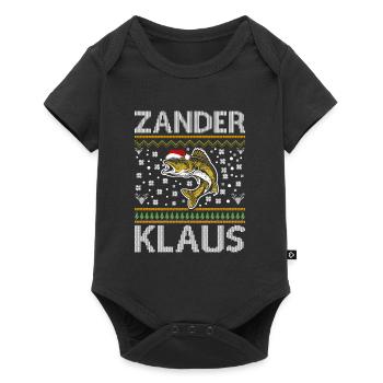 Lustiges Angler Outfit Weihnachten - Baby Premium Kurzarmbody - Schwarz - Vorne