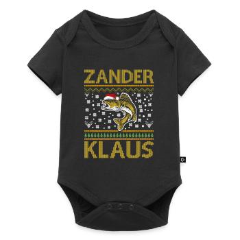 Lustiges Angler Outfit Weihnachten - Baby Premium Kurzarmbody - Schwarz - Vorne