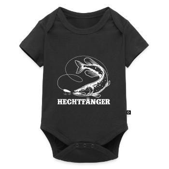 HECHT FÄNGER Lustiges Hecht Angeln Hobby Angler - Baby Premium Kurzarmbody - Schwarz - Vorne