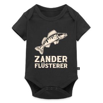 Angler ZANDER FLÜSTERER Angeln Hobby Angler - Baby Premium Kurzarmbody - Schwarz - Vorne