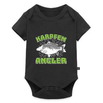 Angeln KARPFEN ANGLER Geburtstag Angeln - Baby Premium Kurzarmbody - Schwarz - Vorne