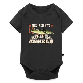 Hecht Angler MIR REICHT'S GEH JETZT HECHT ANGELN - Baby Premium Kurzarmbody - Schwarz - Vorne