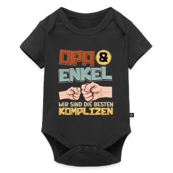 OPA UND ENKEL DIE BESTEN KOMPLIZEN Lustiges - Baby Premium Kurzarmbody - Schwarz - Vorne