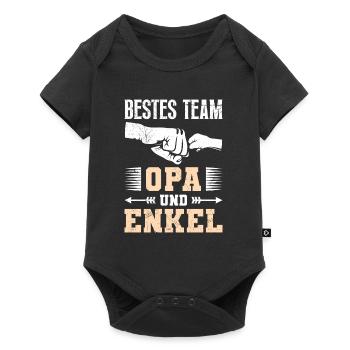Großvater BESTES TEAM OPA UND ENKEL Geburtstag - Baby Premium Kurzarmbody - Schwarz - Vorne