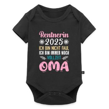 RENTNERIN 2025 BIN NICHT FAUL BIN NOCH VOLLZEIT - Baby Premium Kurzarmbody - Schwarz - Vorne
