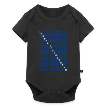 Angler ZANDER FISCHERMANN Lustiges Angeln - Baby Premium Kurzarmbody - Schwarz - Vorne