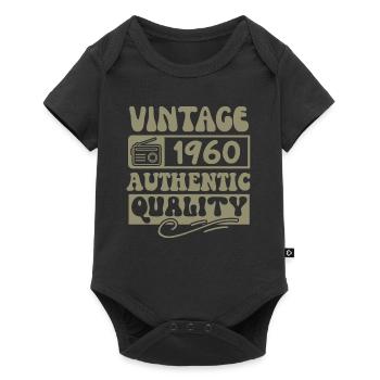 Authentic 1960 Millésime 1960 - Vintage 1960 Rétro - Body à manches courtes Premium Bébé - noir - Devant