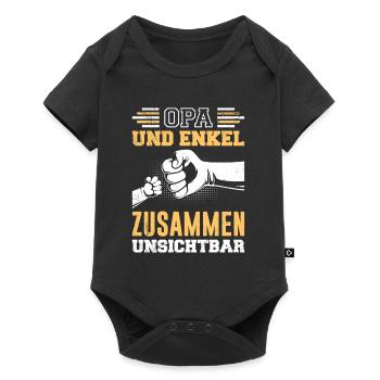 OPA UND ENKEL ZUSAMMEN UNSICHTBAR Lustiges - Baby Premium Kurzarmbody - Schwarz - Vorne