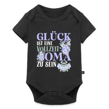 Omi GLÜCK IST EINE VOLLZEIT OMA ZU SEIN Geburtstag - Baby Premium Kurzarmbody - Schwarz - Vorne