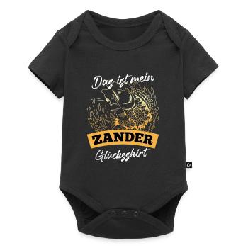 Angler DAS IST MEIN ZANDER GLÜCKSSHIRT Lustiges - Baby Premium Kurzarmbody - Schwarz - Vorne